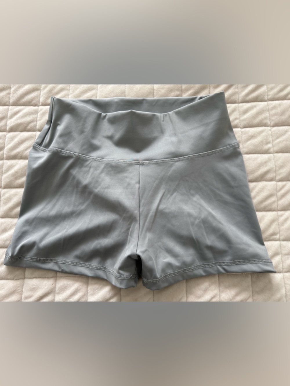 Light Gray Seamless Active High-waisted Shorts
